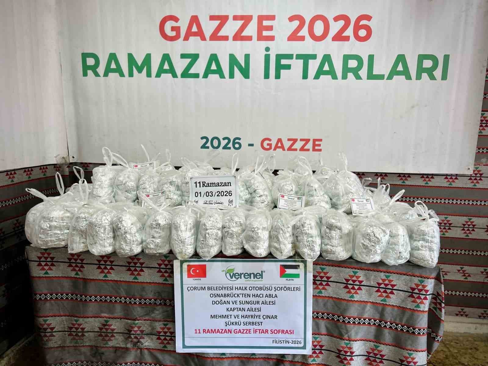 Çorumlu şoförlerden Gazze’ye anlamlı destek