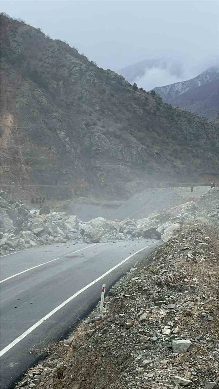 Artvin-Şavşat karayolunda heyelan