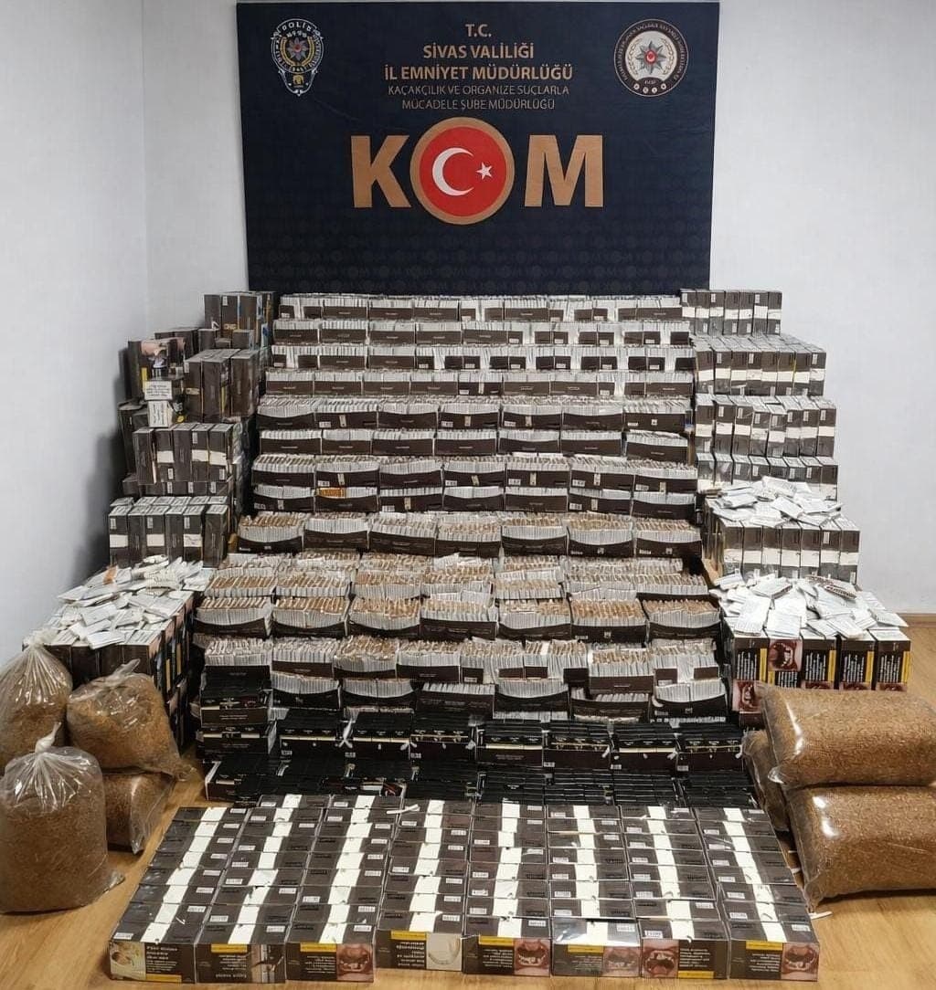 Sivas’ta on binlerce makaron ele geçirildi