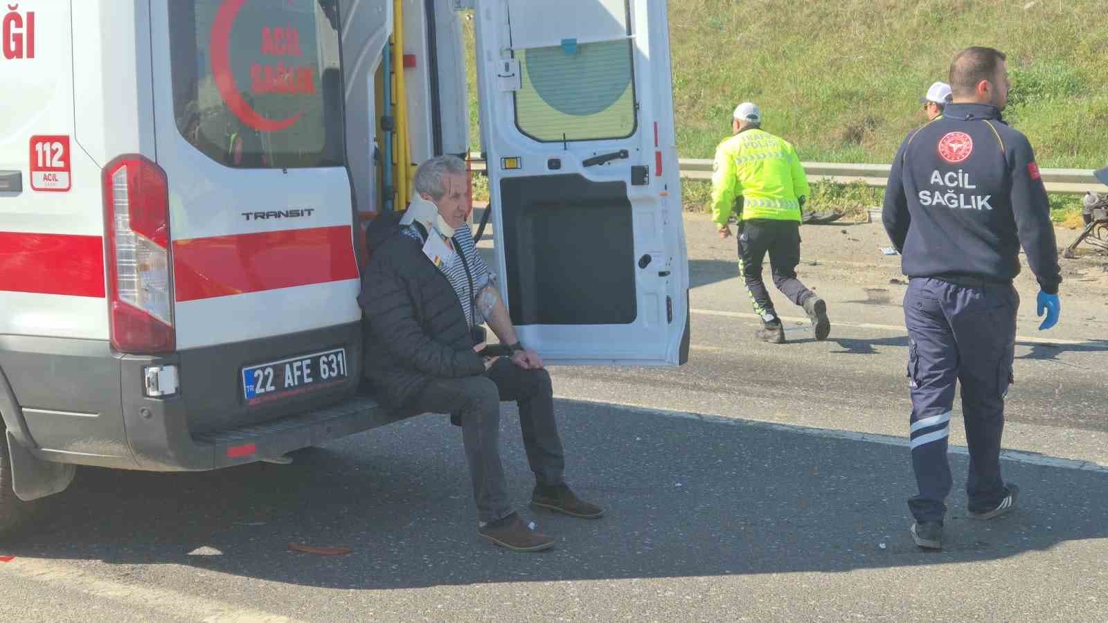 Tekirdağ’da 4 araçlı zincirleme kaza: 5 yaralı