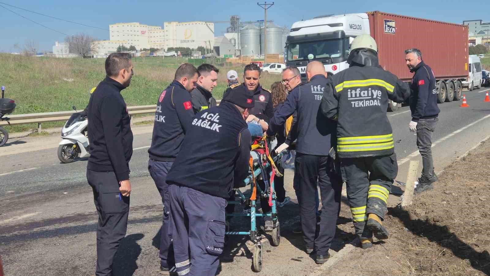 Tekirdağ’da 4 araçlı zincirleme kaza: 5 yaralı
