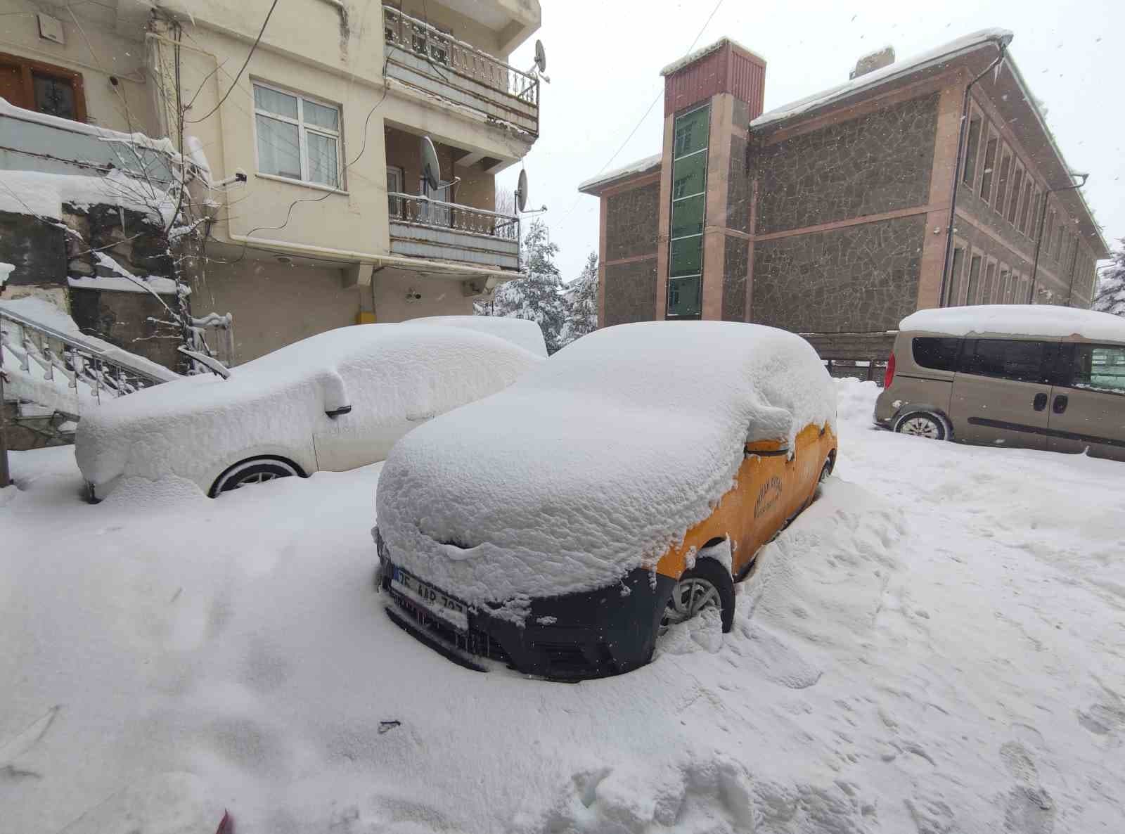 Ardahan’da kar yağışı yeniden başladı