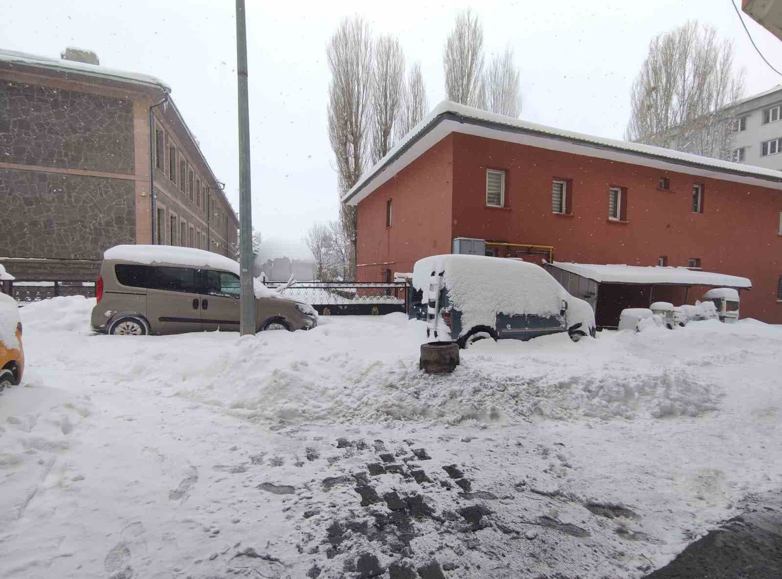 Ardahan’da kar yağışı yeniden başladı