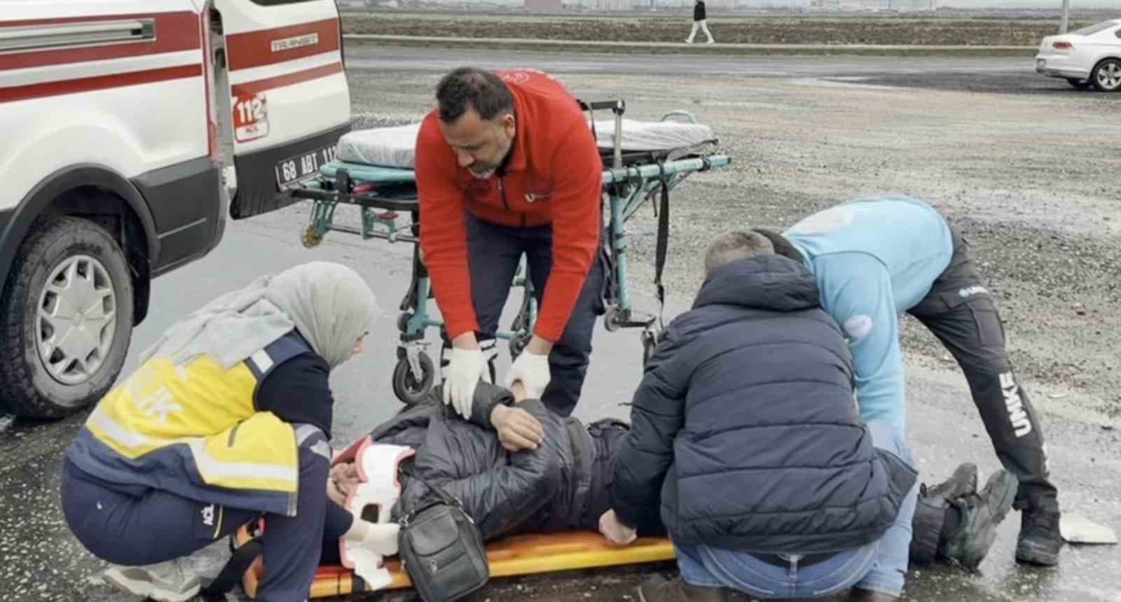 Aksaray’da otomobil ile motosiklet çarpıştı: 1 yaralı