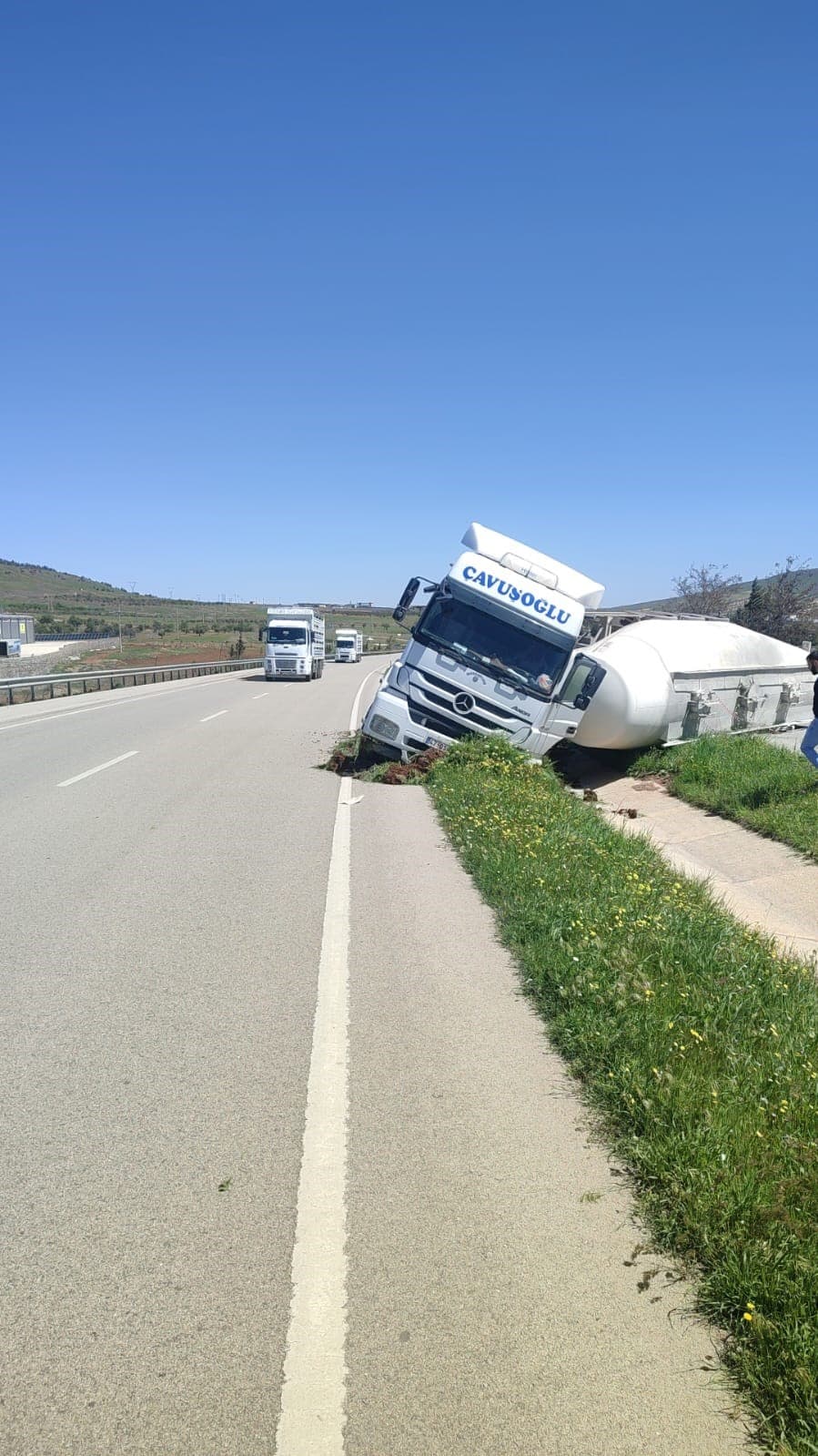 Kilis’te beton mikseri devrildi