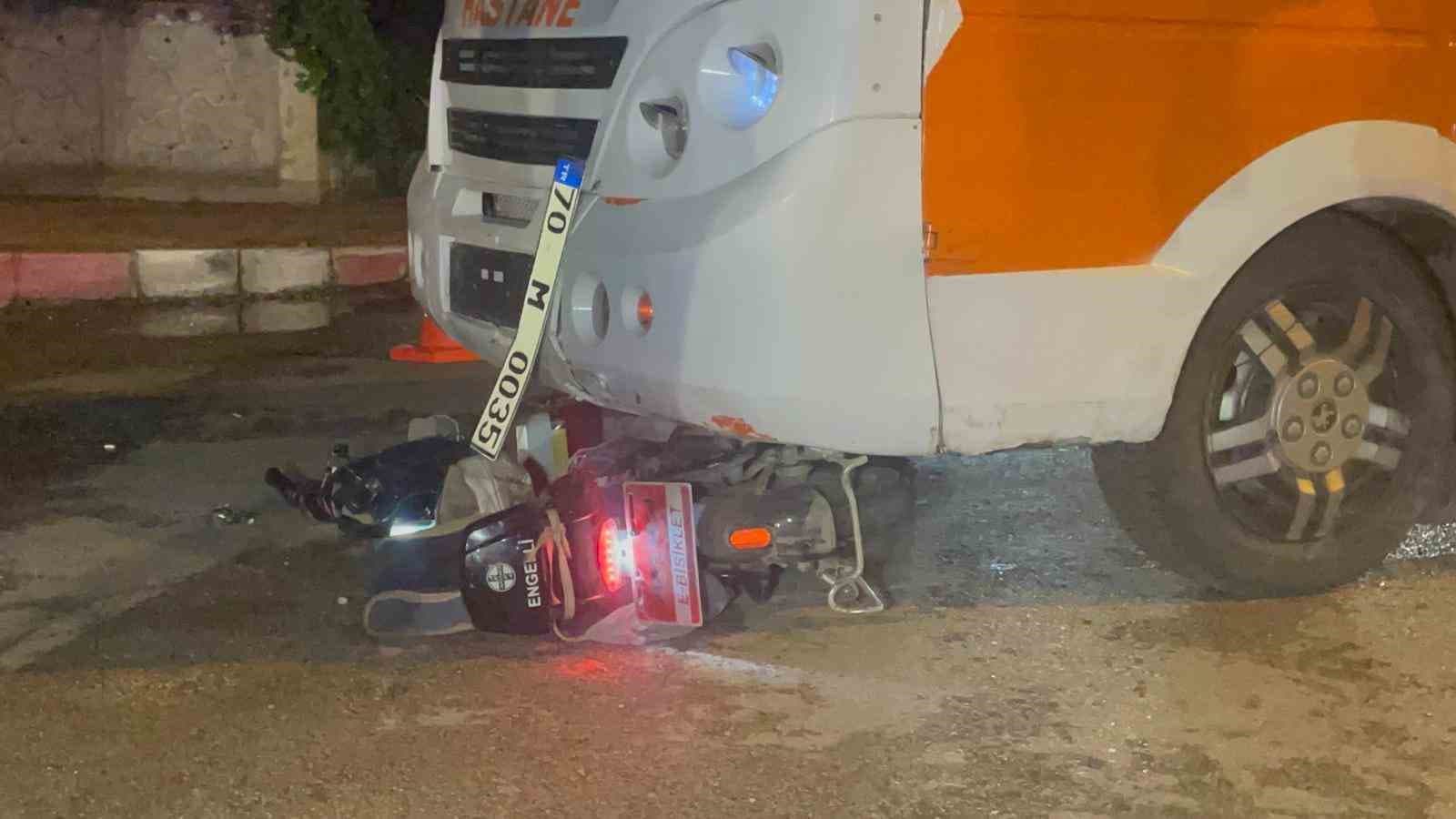 Elektrikli bisiklet sürücüsünün ölümüyle sonuçlana kaza kamerada