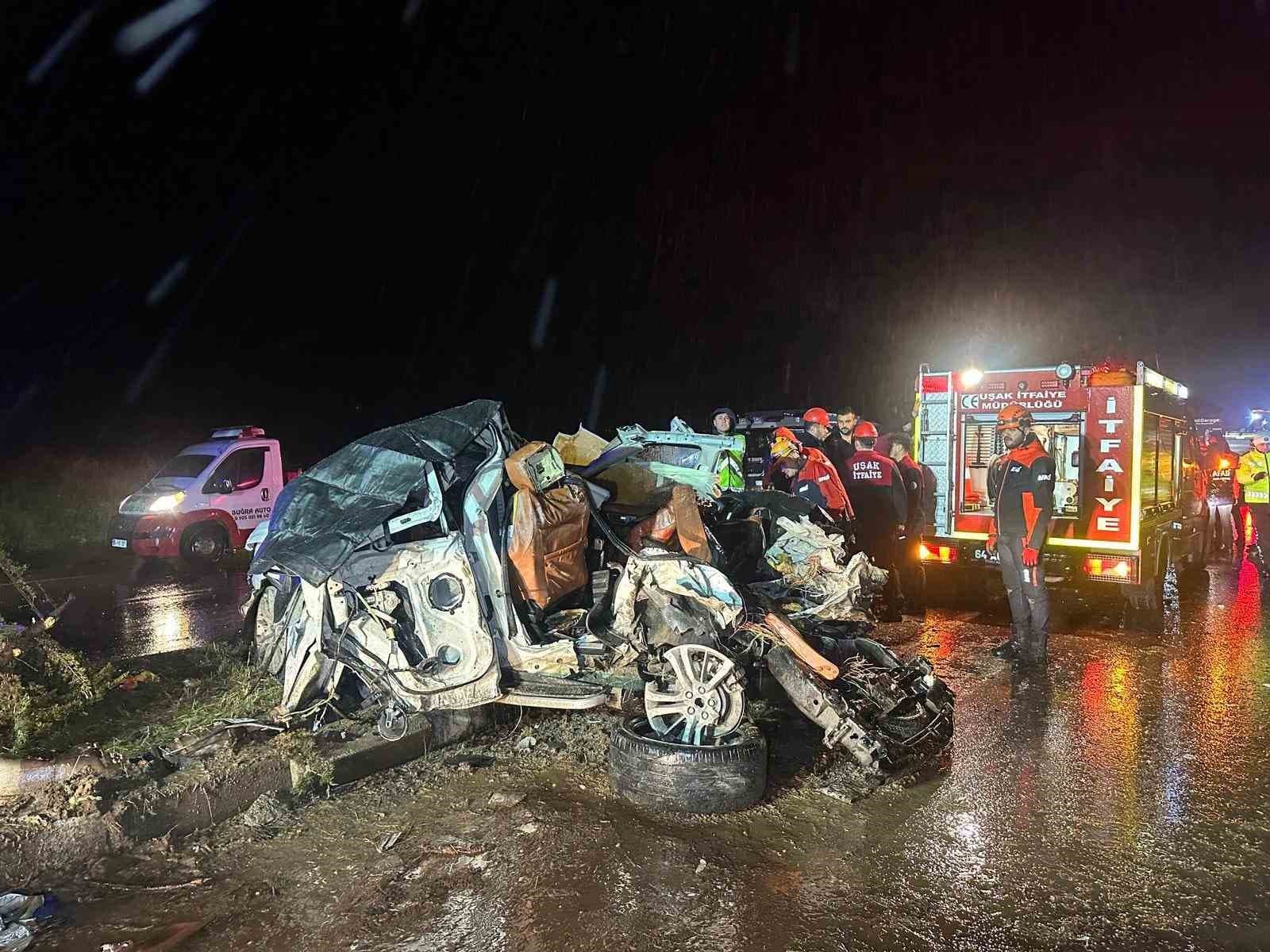 Uşak’ta kazada hayatını kaybeden 4 kişinin isimleri belli oldu