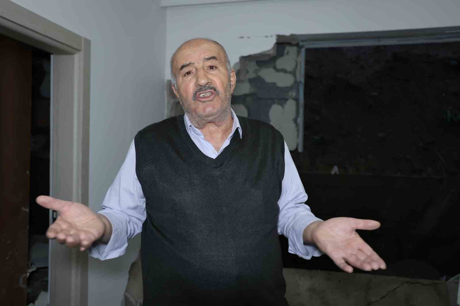 Nevşehir’de çöken istinat duvarı evlerin içine girdi: 10 ev tahliye edildi