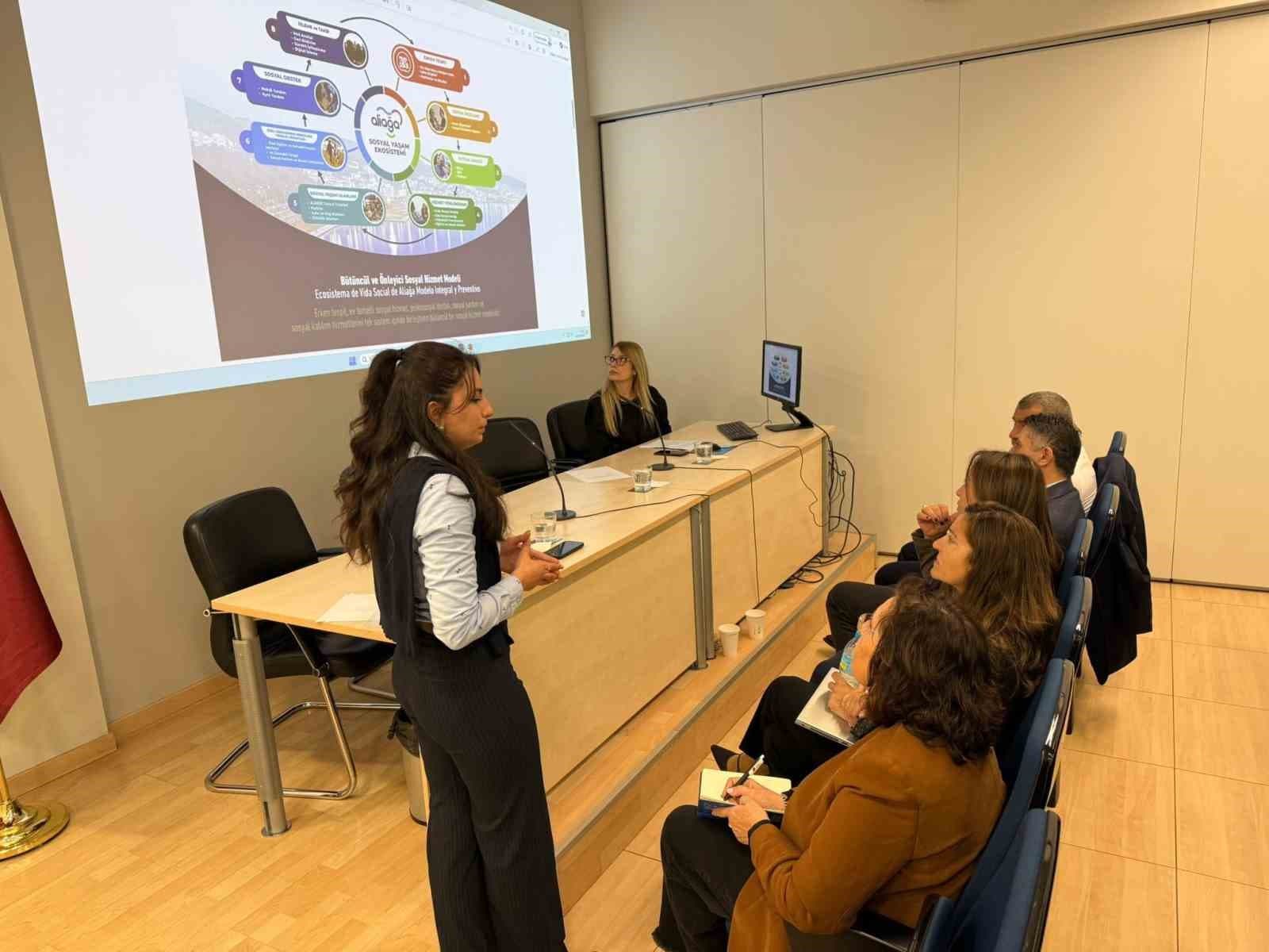 Aliağa’nın sosyal hizmet modeline Madrid’den yakın ilgi