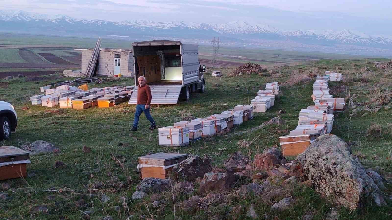Karadeniz’in gezgin arıcıları yeni sezon için Doğu Anadolu’nun dağlarını mesken tuttu