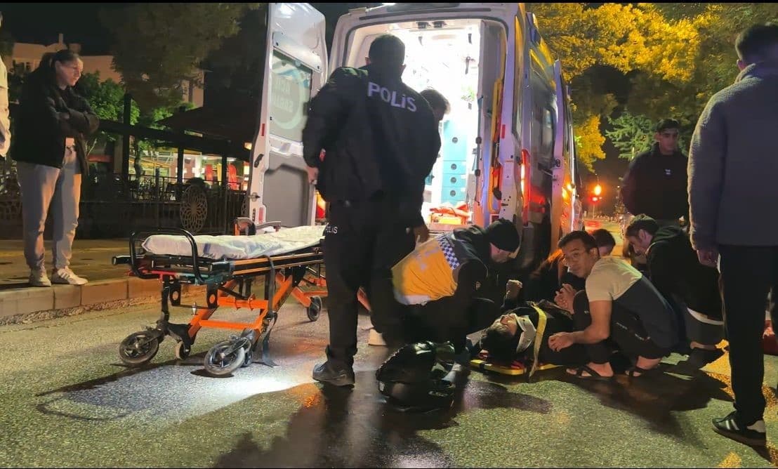 Kontrolden çıkan motosiklet devrildi, sürücüsü yaralandı