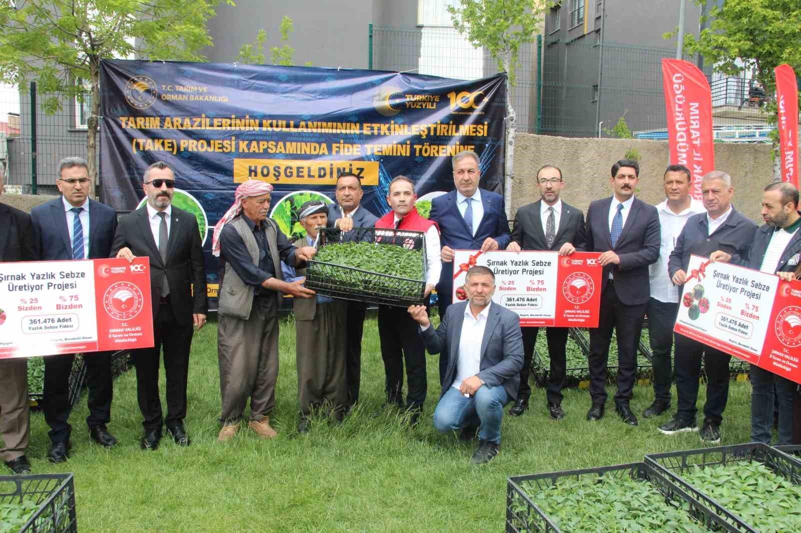 Şırnak’ta 252 üreticiye sebze fidesi dağıtıldı