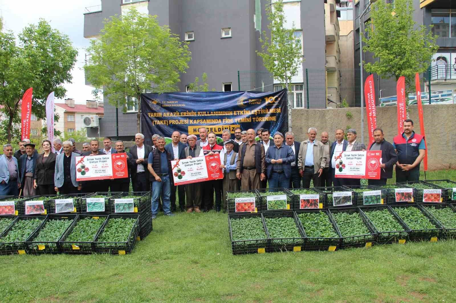 Şırnak’ta 252 üreticiye sebze fidesi dağıtıldı
