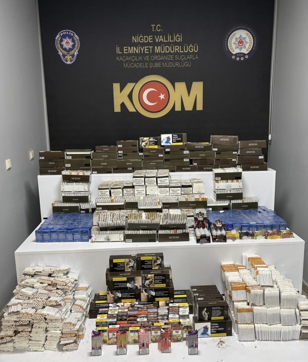 Niğde’de kaçak tütün operasyonu: 9 şüpheli yakalandı