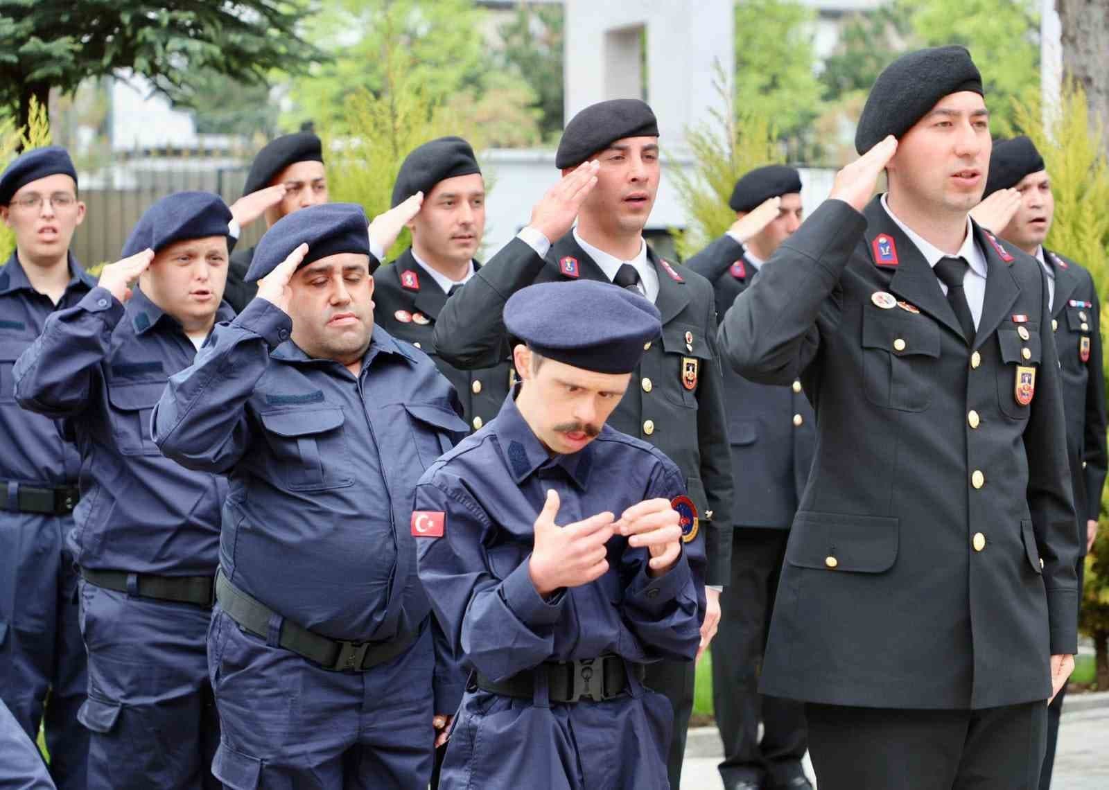 Ordu’da engelli bireyler temsili asker oldu