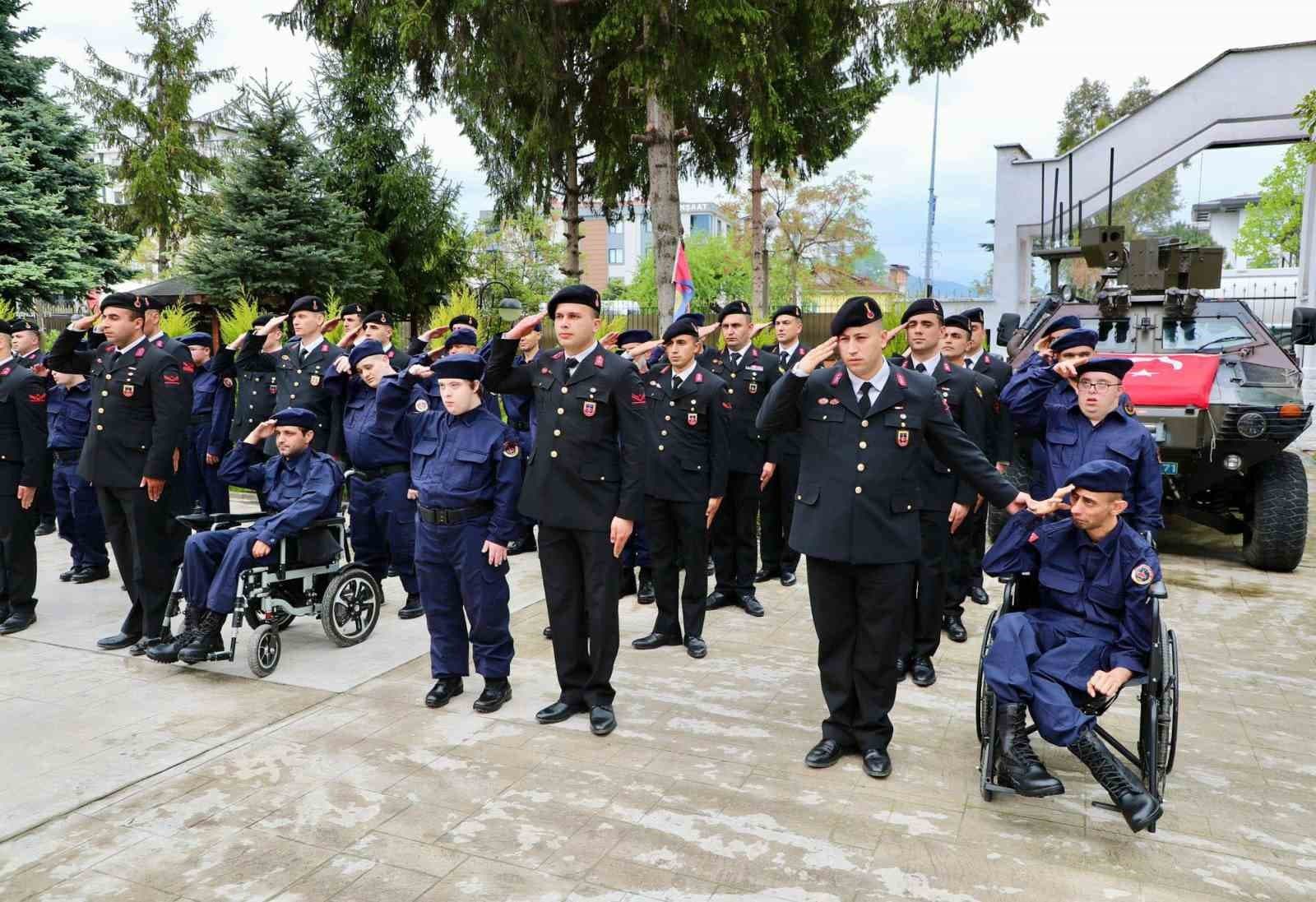 Ordu’da engelli bireyler temsili asker oldu