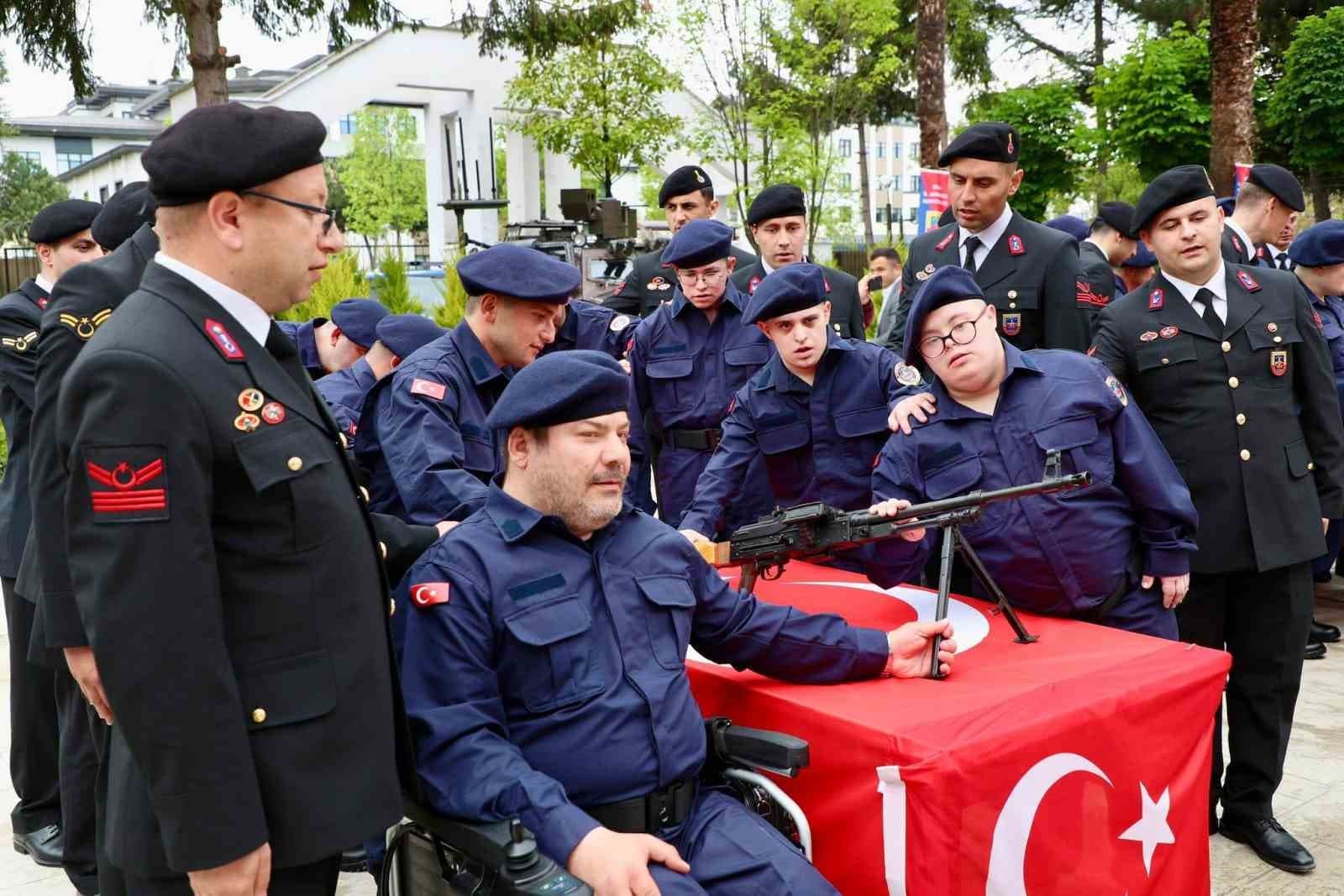 Ordu’da engelli bireyler temsili asker oldu
