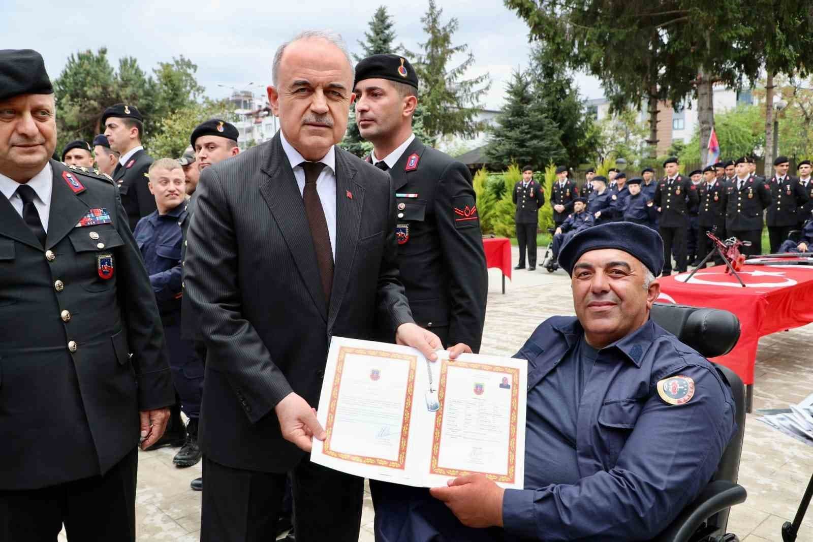 Ordu’da engelli bireyler temsili asker oldu