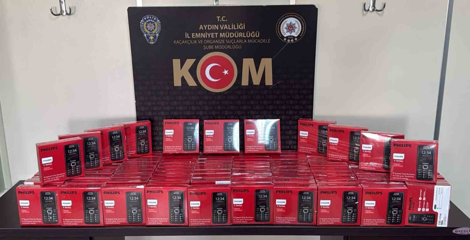 Aydın’da kaçak telefon operasyonu: 100 cihaza el konuldu