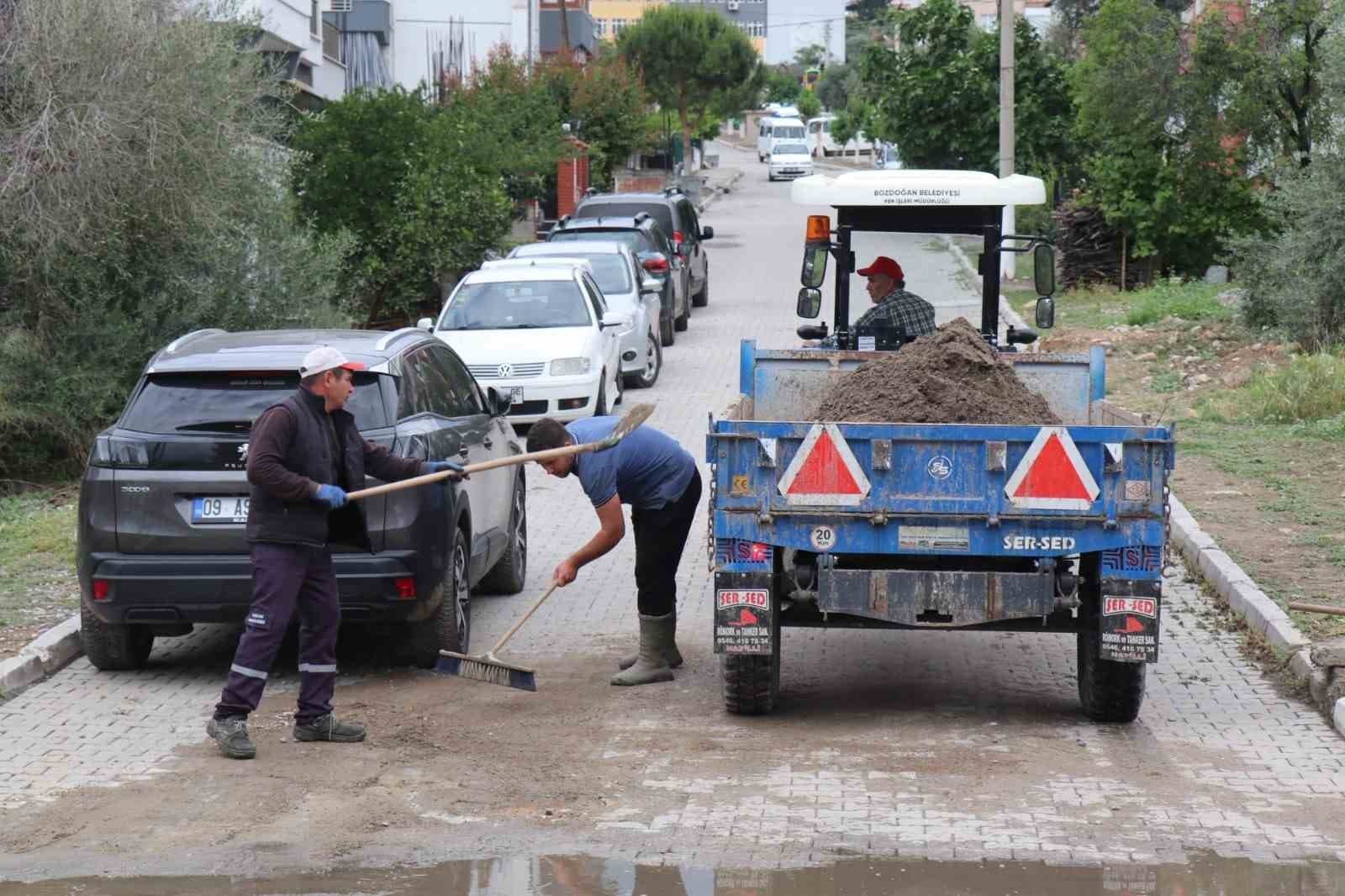 Bozdoğan’da yağışın izleri siliniyor