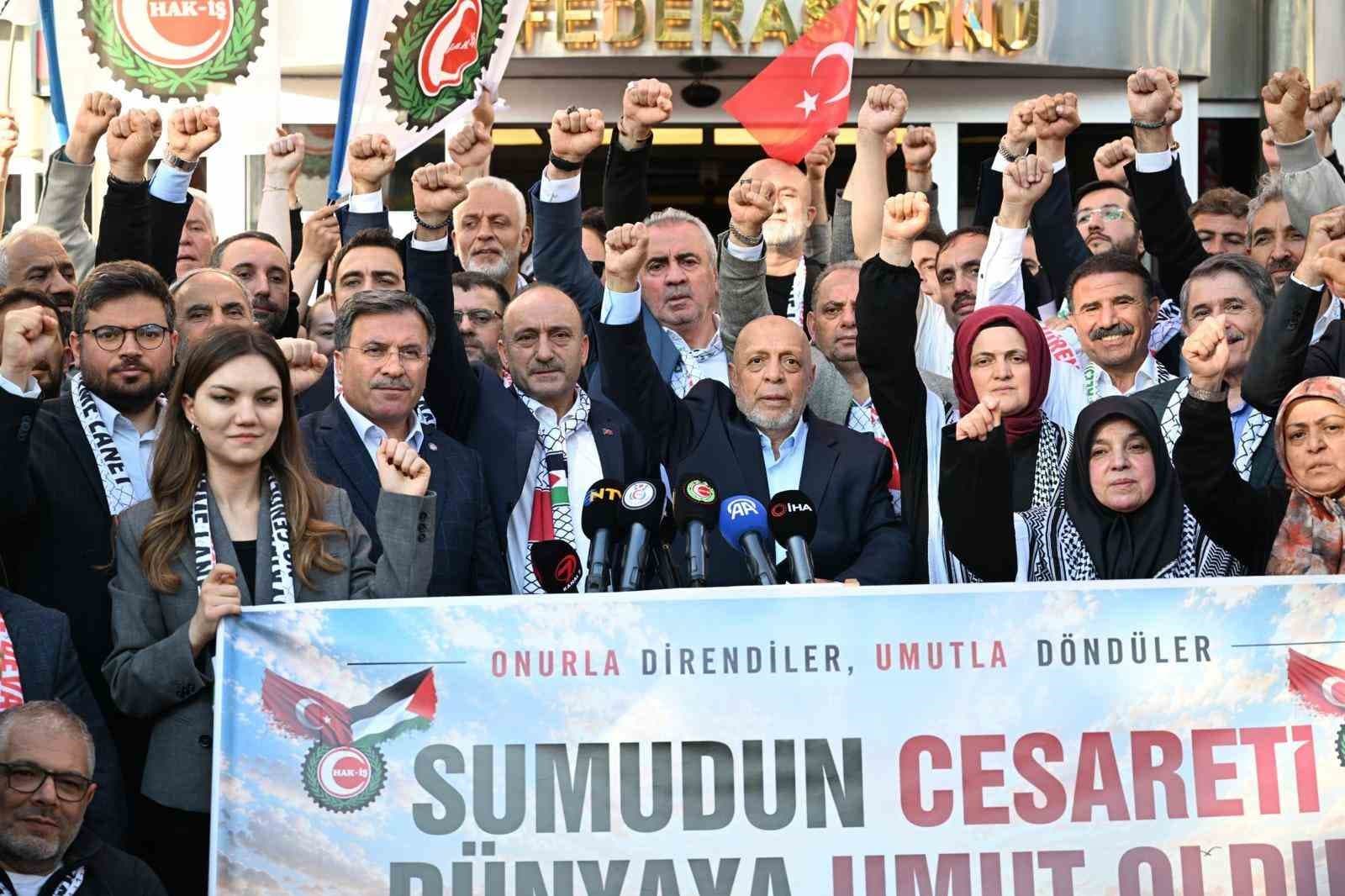HAK-İŞ Genel Başkanı Mahmut Arslan coşkuyla karşılandı