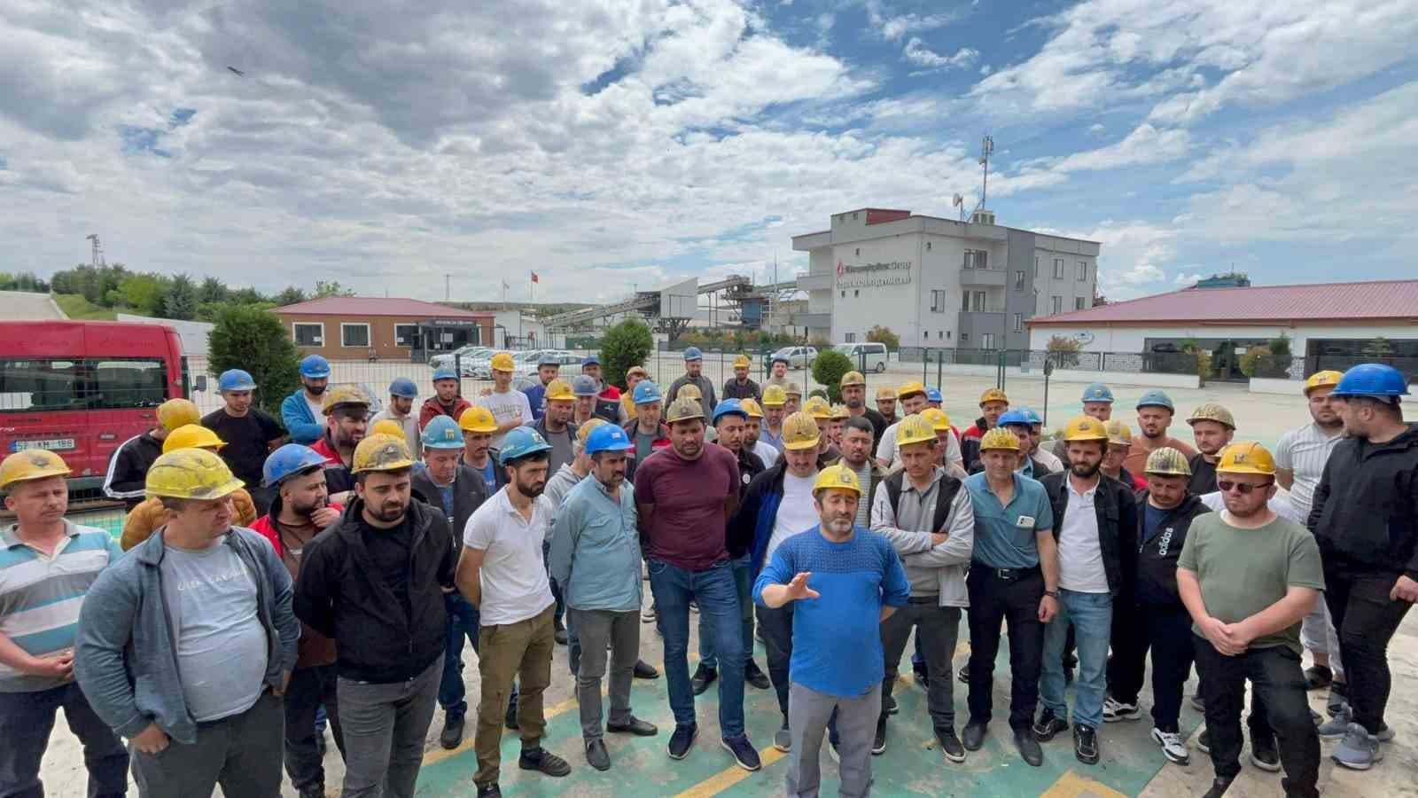 Edirne’de madencilik işçileri maaş ve tazminat iddiasıyla greve çıktı