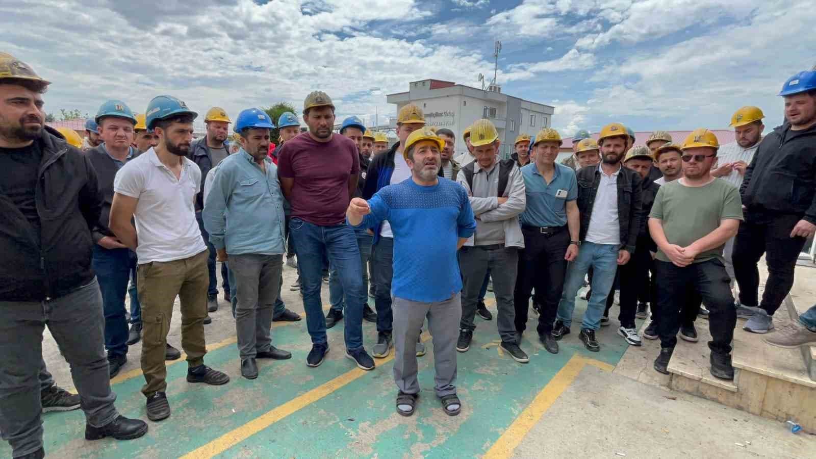 Edirne’de madencilik işçileri maaş ve tazminat iddiasıyla greve çıktı