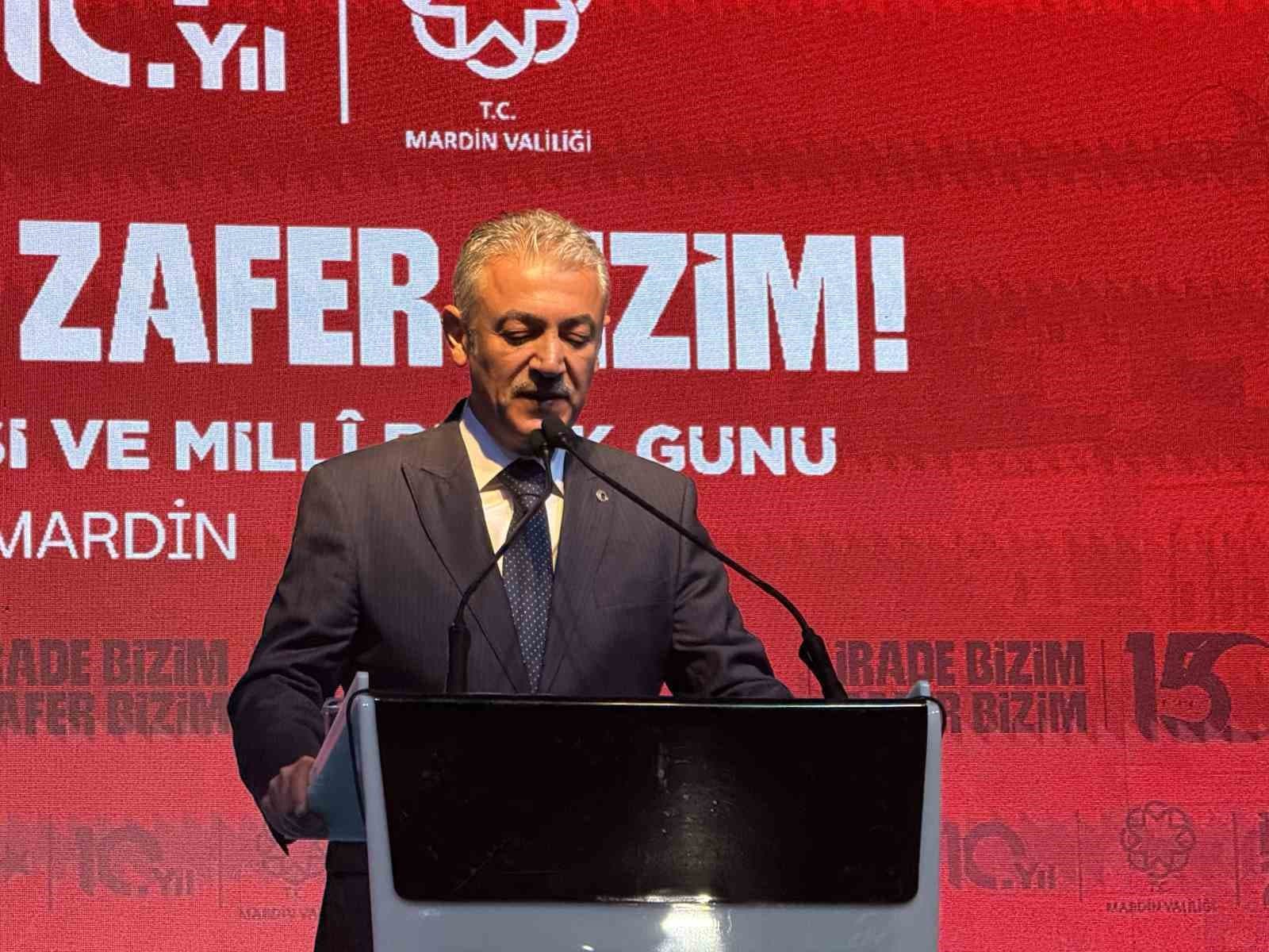 Mardin’de 15 Temmuz Demokrasi ve Milli Birlik Günü anma programı düzenlendi