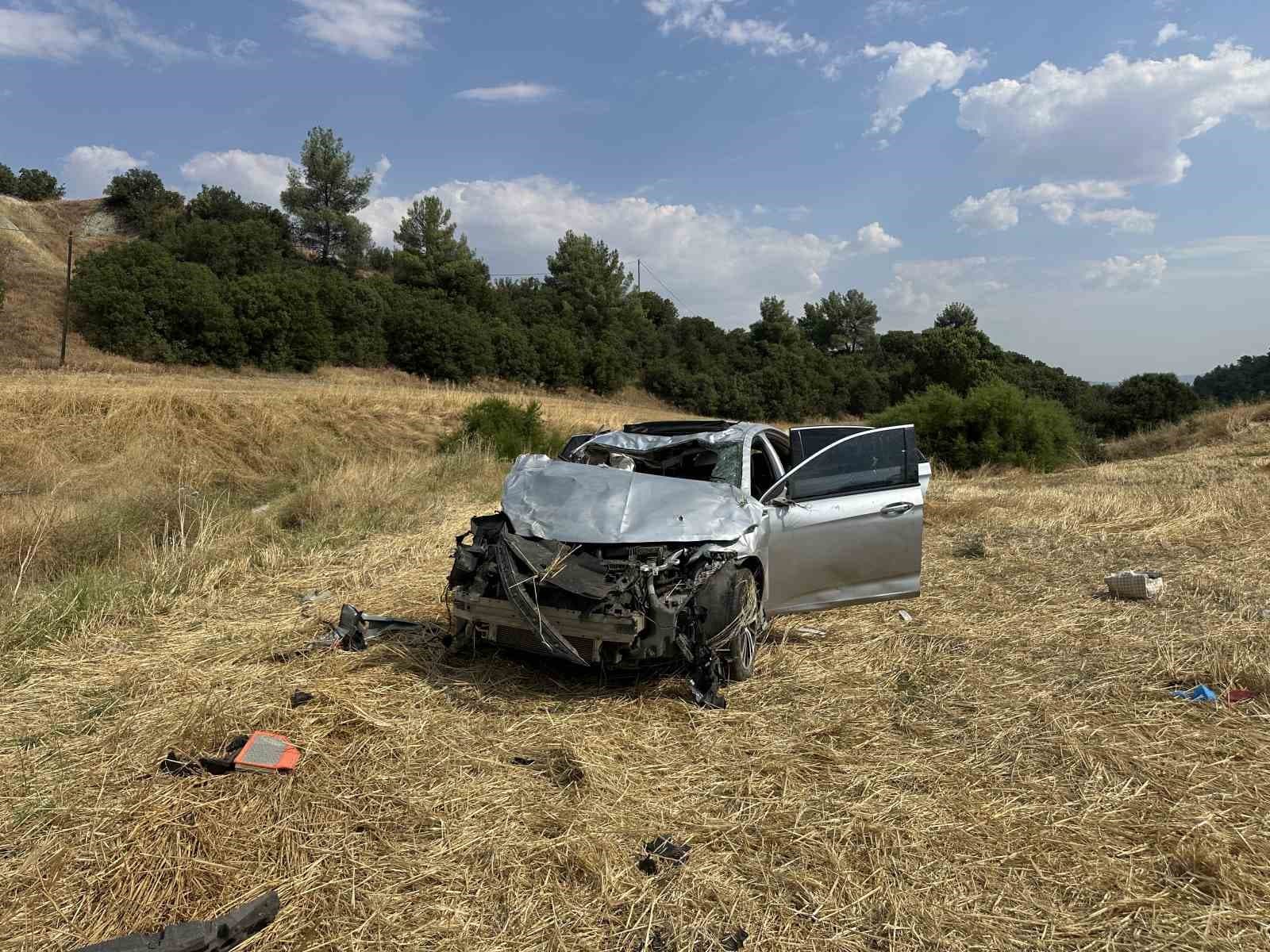 Uşak’ta otomobil takla attı: 1 ölü