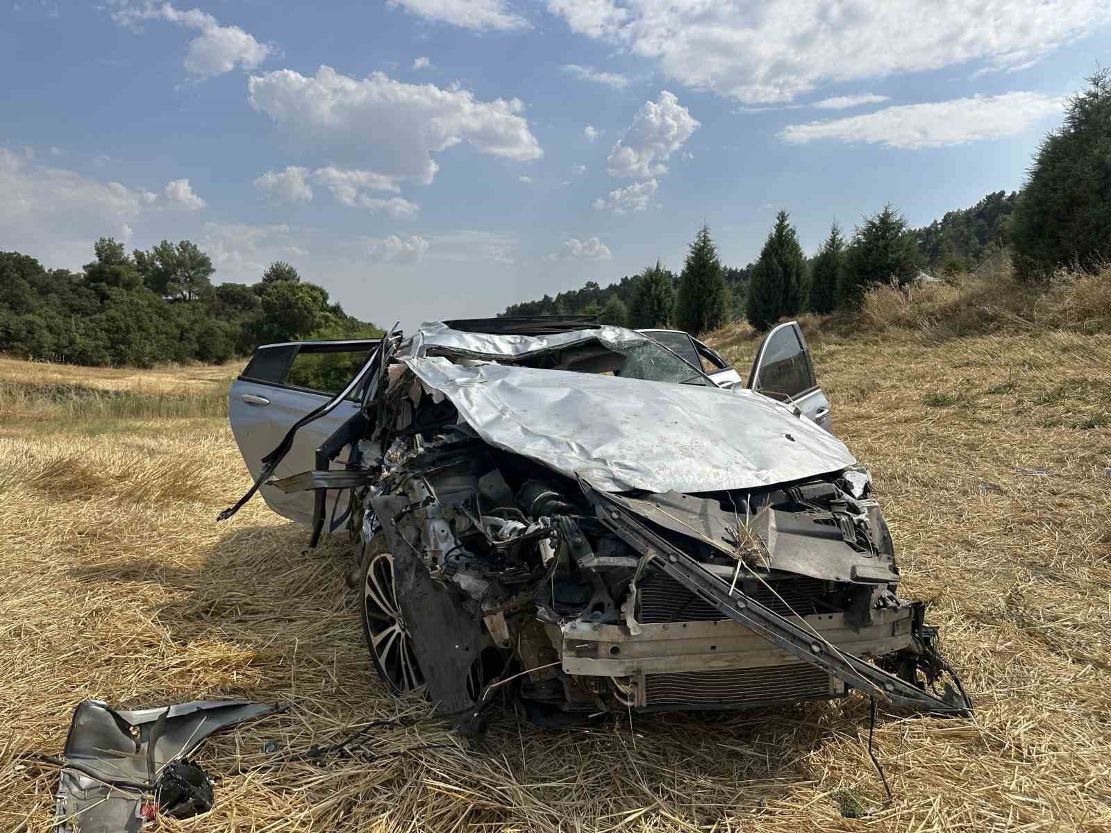 Uşak’ta otomobil takla attı: 1 ölü