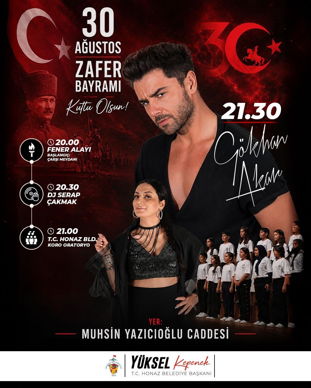 Başkan Yüksel Kepenek’ten 30 Ağustos mesajı ve kutlama programına davet