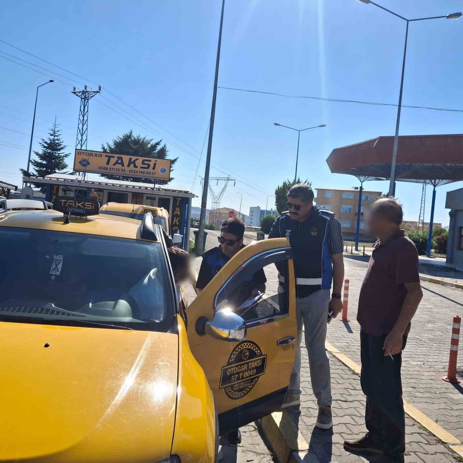 Sinop’ta ticari taksiler denetlendi