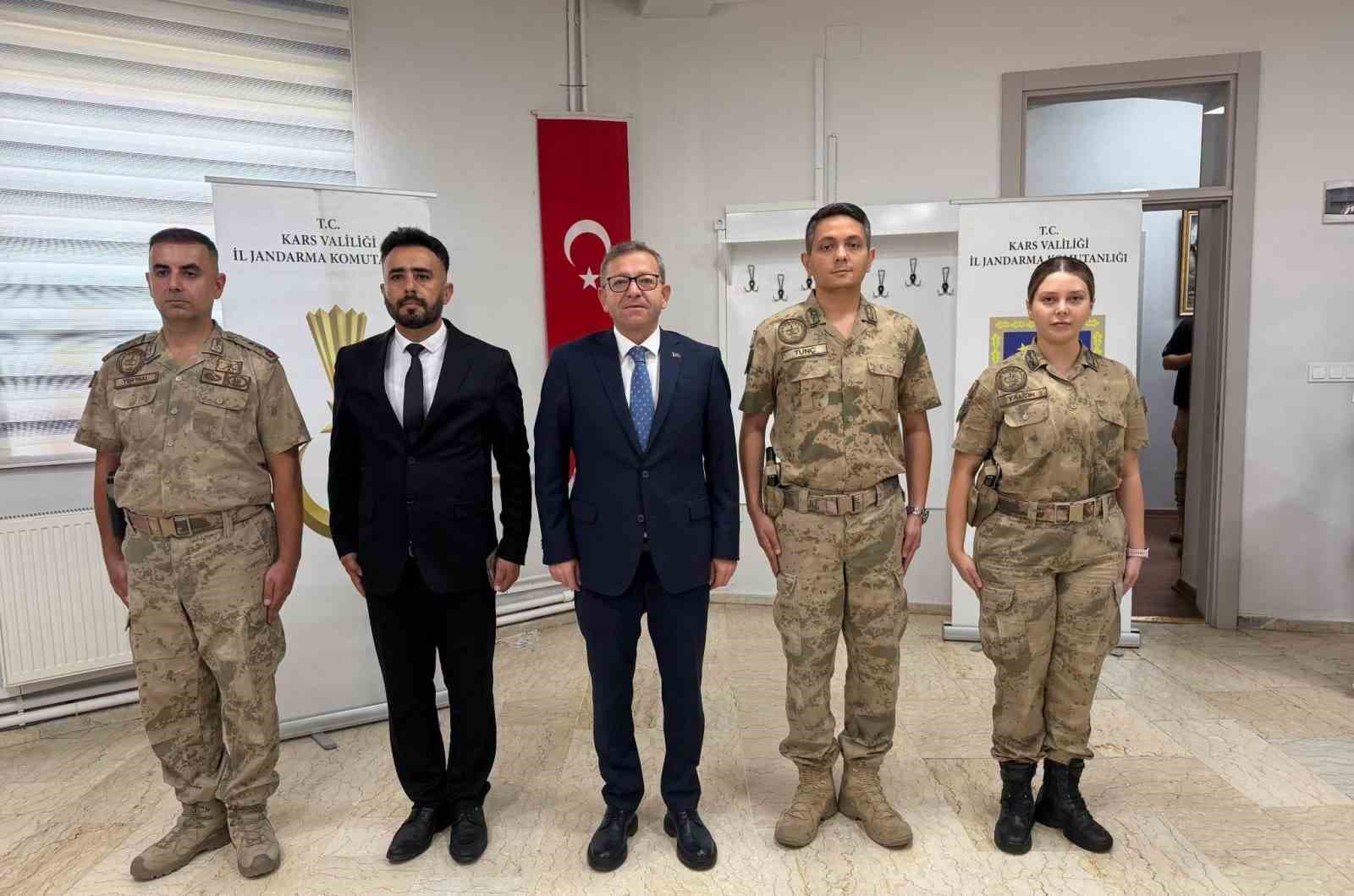 Kars’ta jandarma personeline rütbe terfi töreni